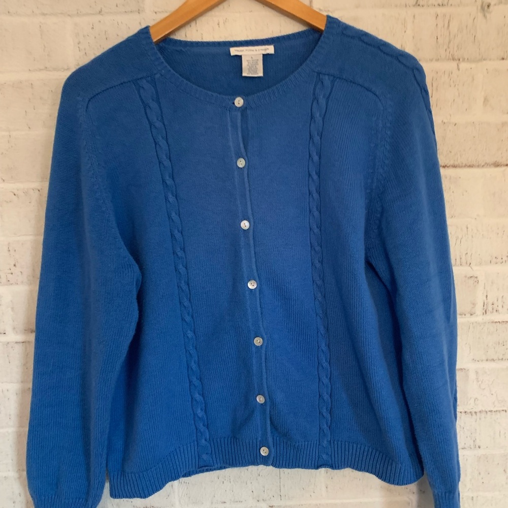 Mark, Fore, & Strike Blue Cardigan Sweater